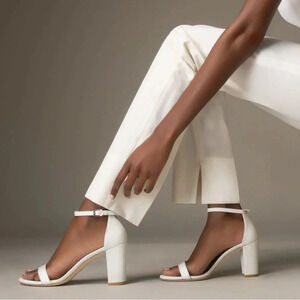 Stuart Weitzman 75 Less  Nudist Sandals, size 9.5